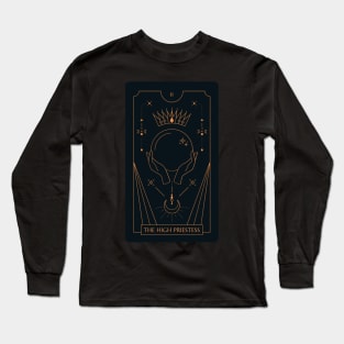 The High Priestess Tarot Card Long Sleeve T-Shirt